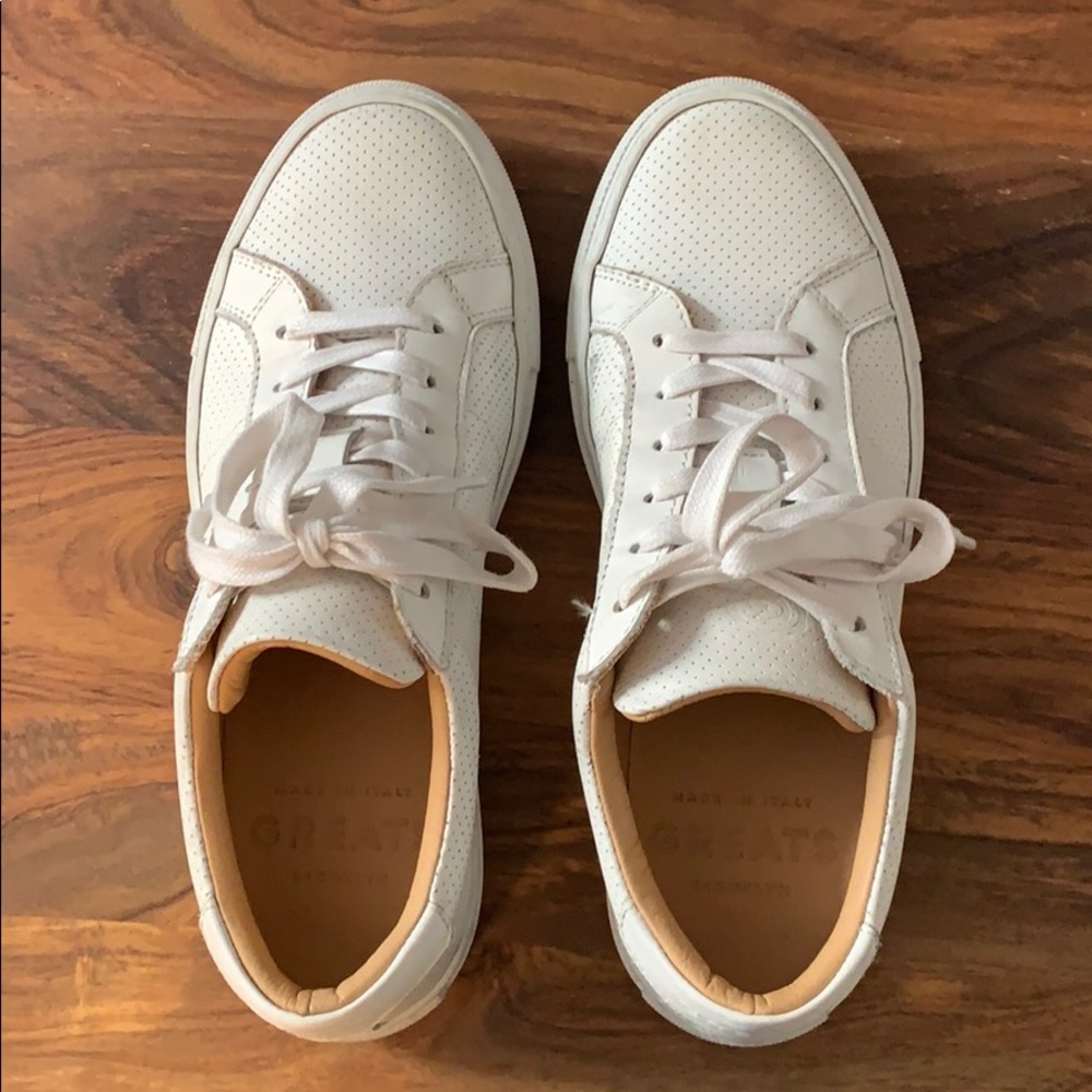 Greats Royale Perforated Blanco - Size 7.5